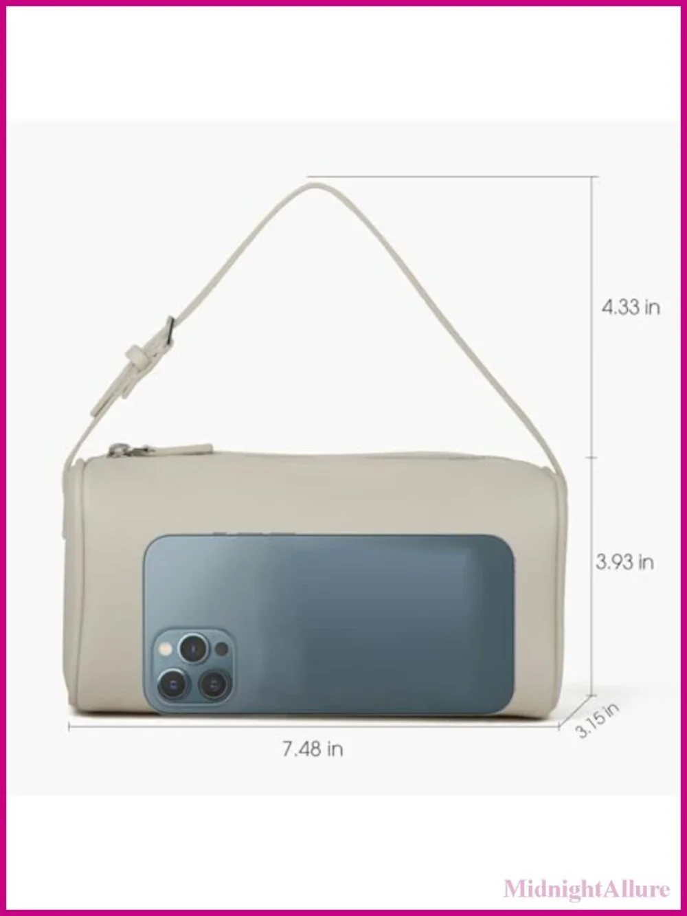 Full-Grained Leather Crossbody Hobo Bag Small Shoulder Purse